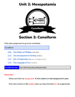 Answer Key Unit 2 Section 3 Cuneiform