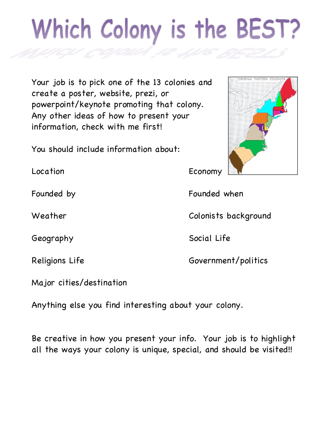Best Colony Project