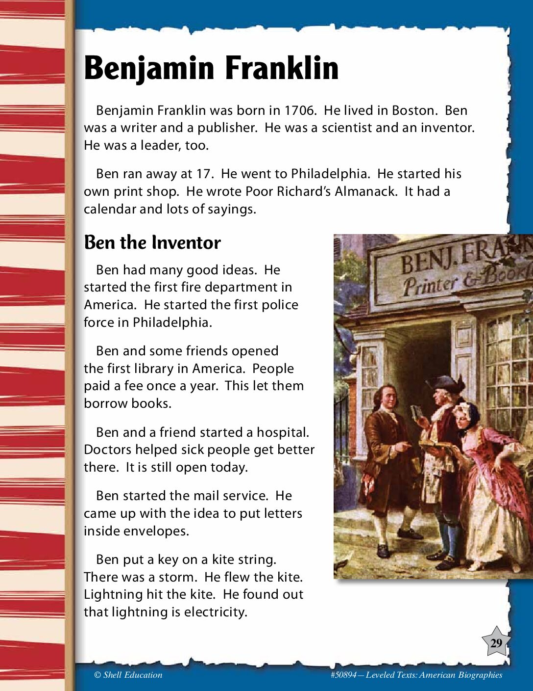 Bio Benjamin Franklin
