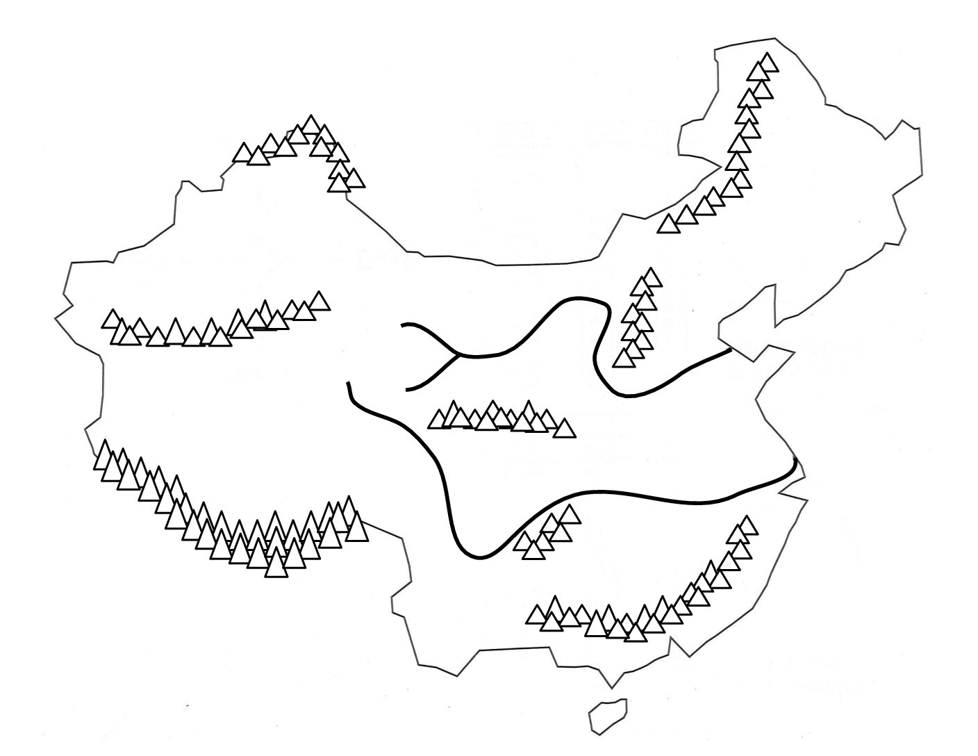 Blank Map Of China