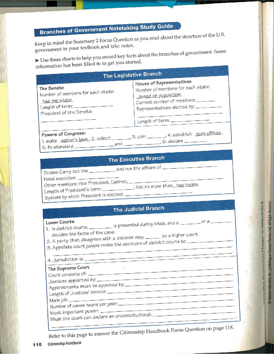 Branch Of Gov Hw