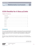 Ccls Checklist For A Story Of Units 2015