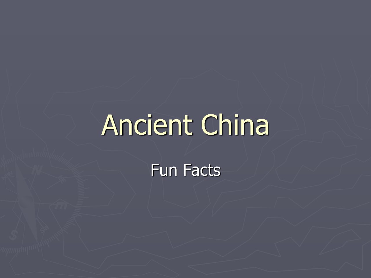 China Fun Facts Ppt