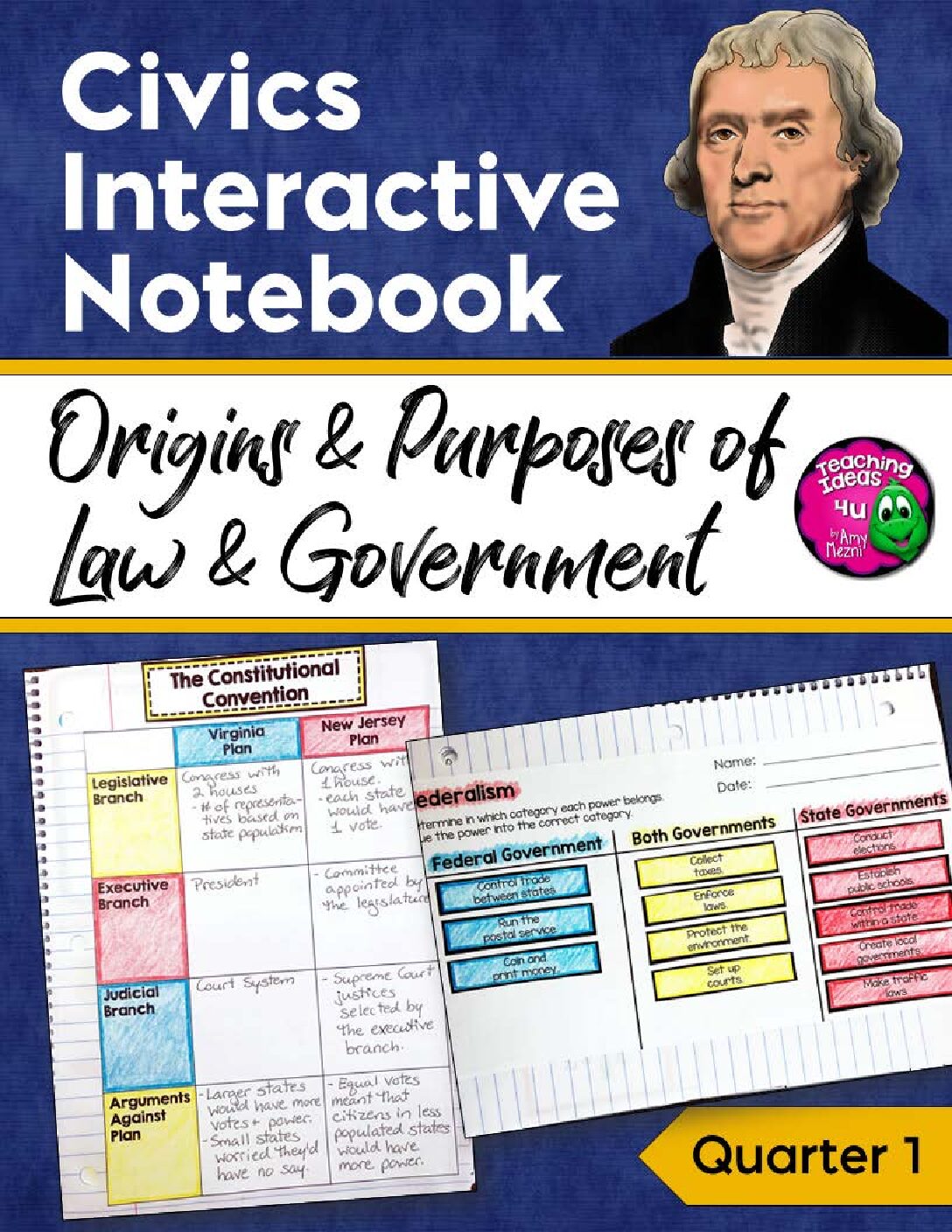 Civics Government Inter Active Notebook Origins Purposes Of Law Government