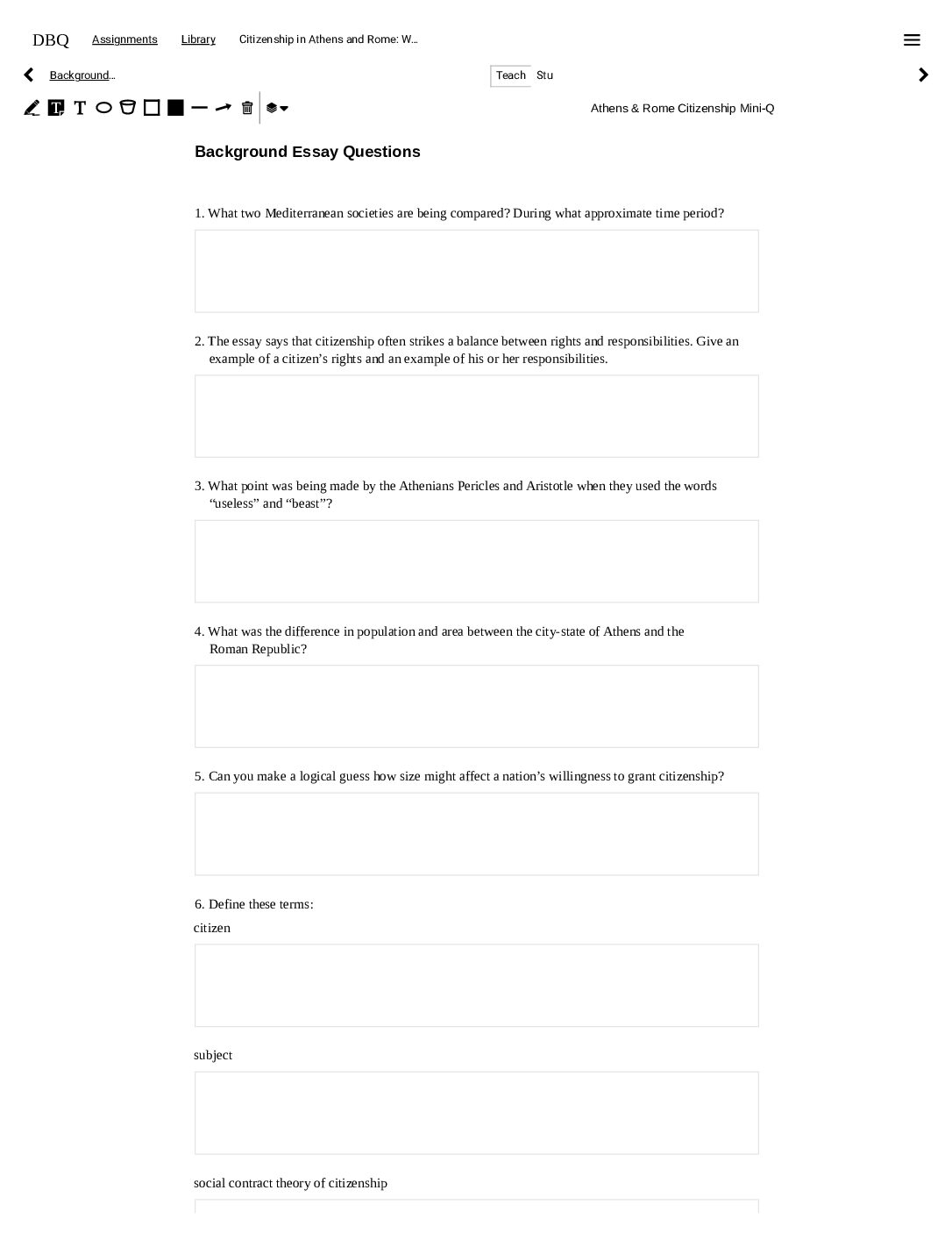 Dbq Online Background Essay Questions
