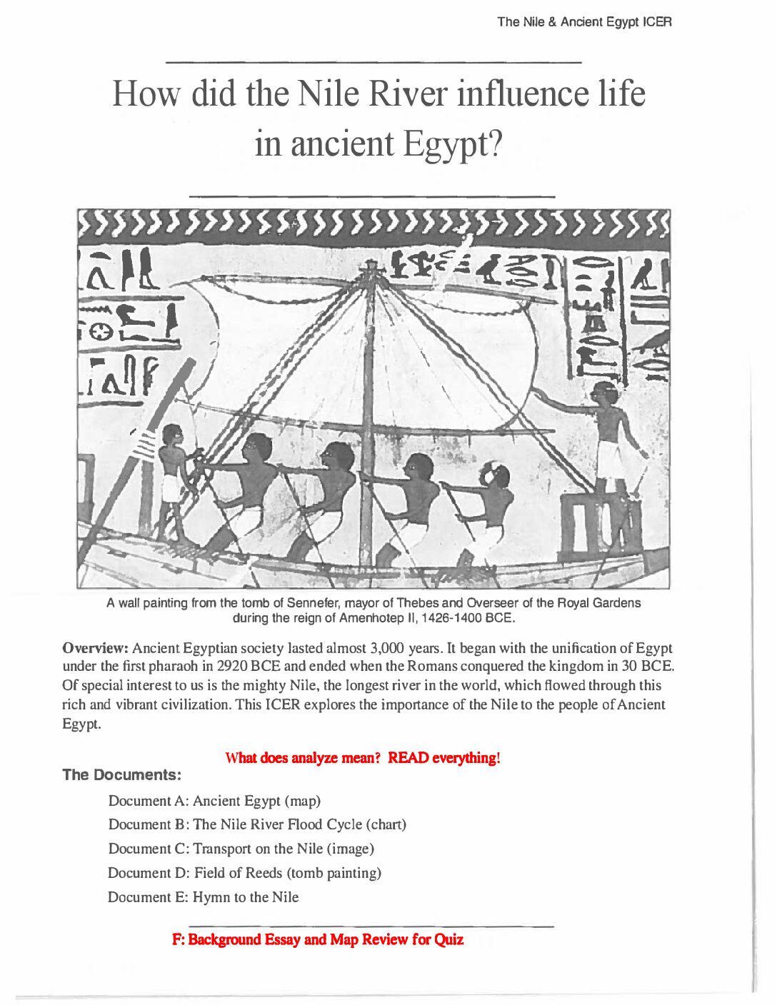 Egypt Dbq Answer Key