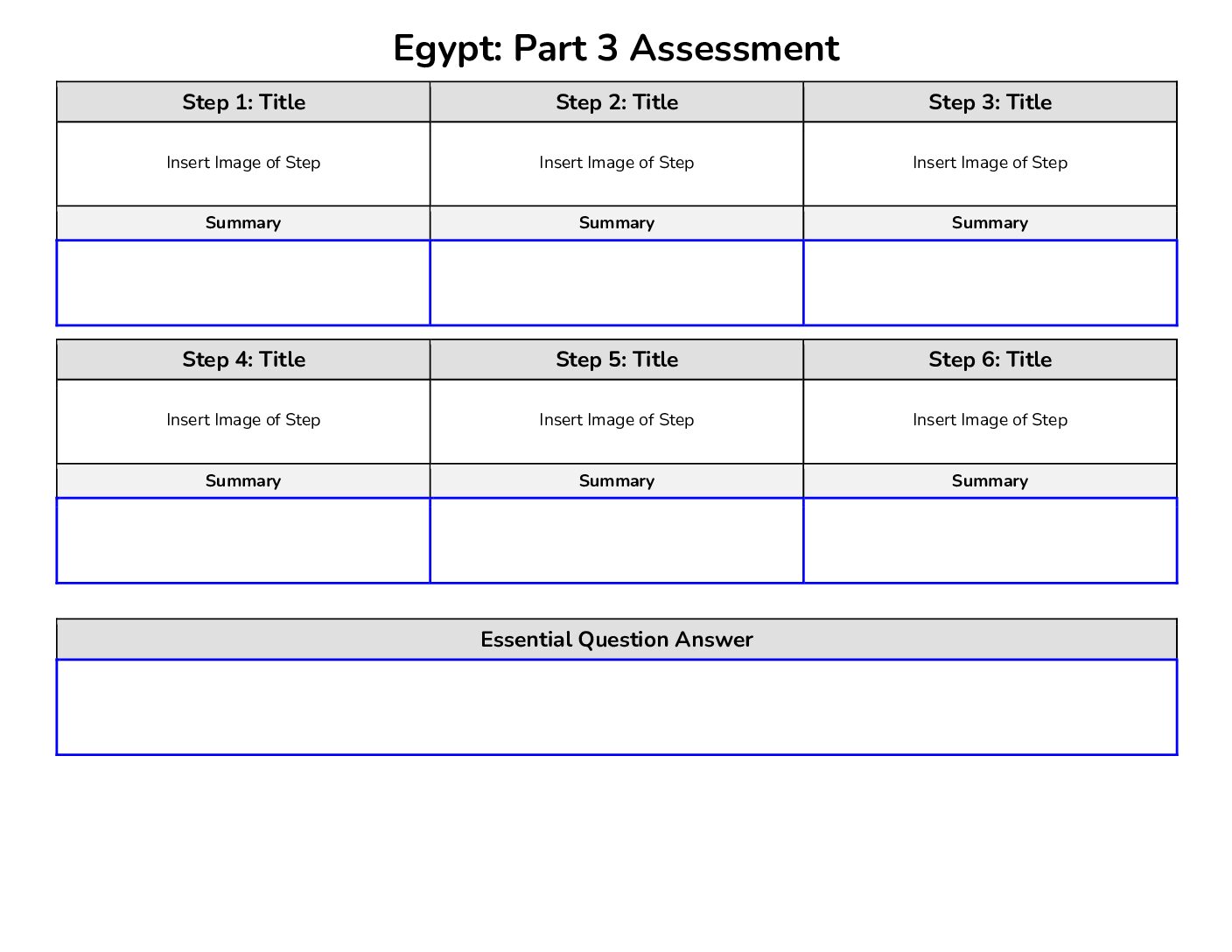 Egypt Part 3 Assessment