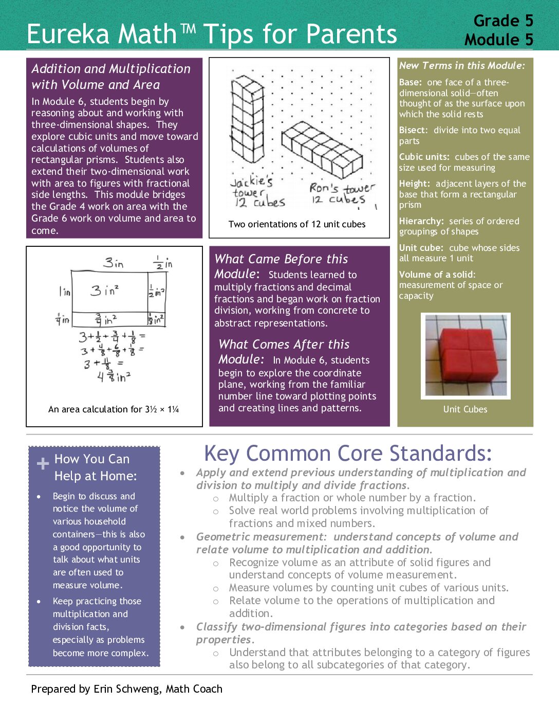 Eureka Math Grade 5 Module 5 Parent Tip Sheet