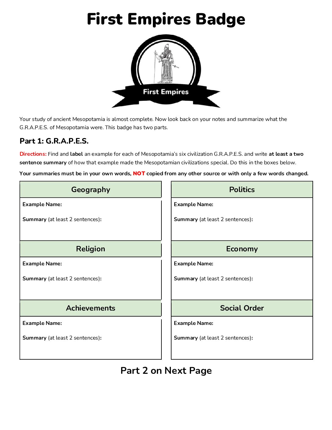 First Empires Badge