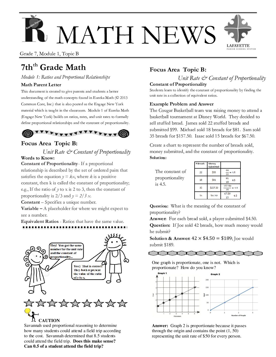 G7 Mod 1 Topic B Newsletter