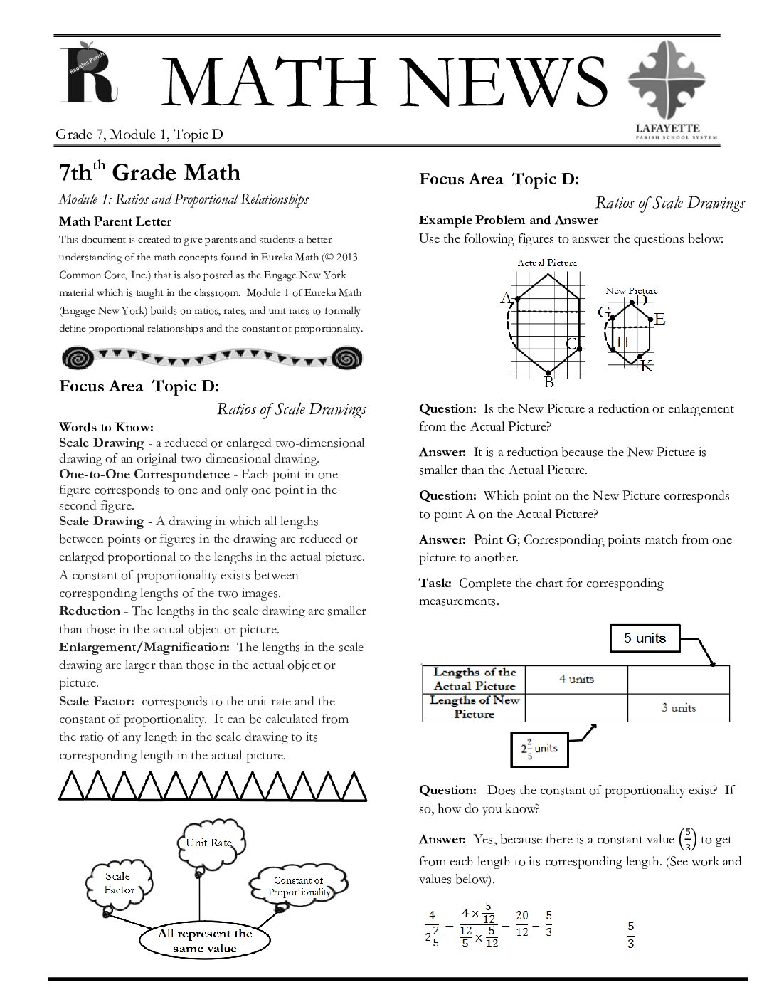 G7 Mod 1 Topic D Newsletter