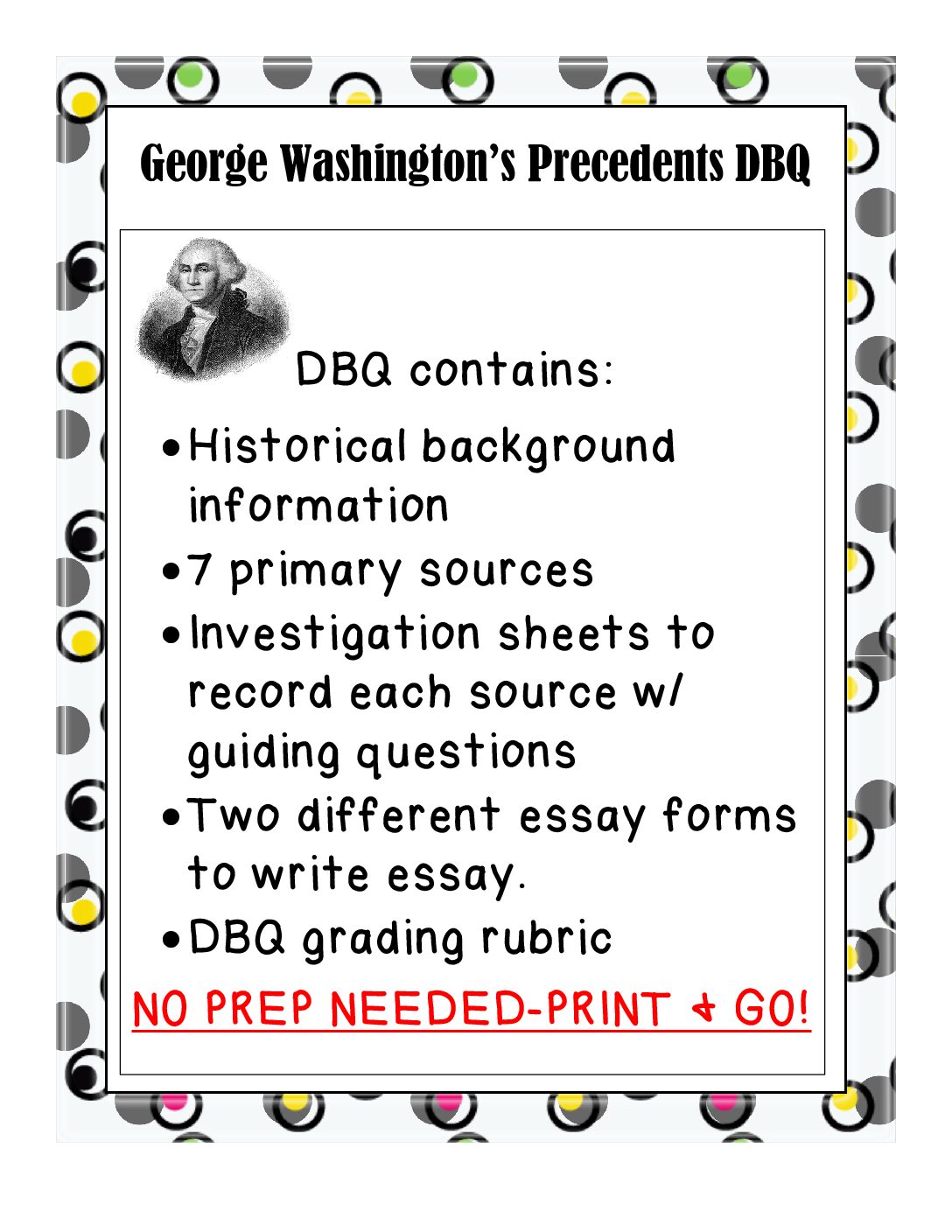 George Washington Precedent Sdbq