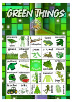 Green Things Bingo 5X5 5Pages Call Sheet