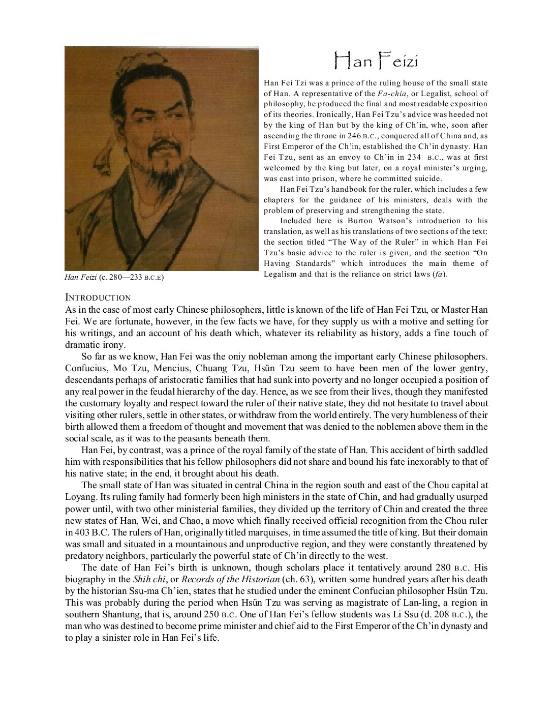 Han Feizi Book
