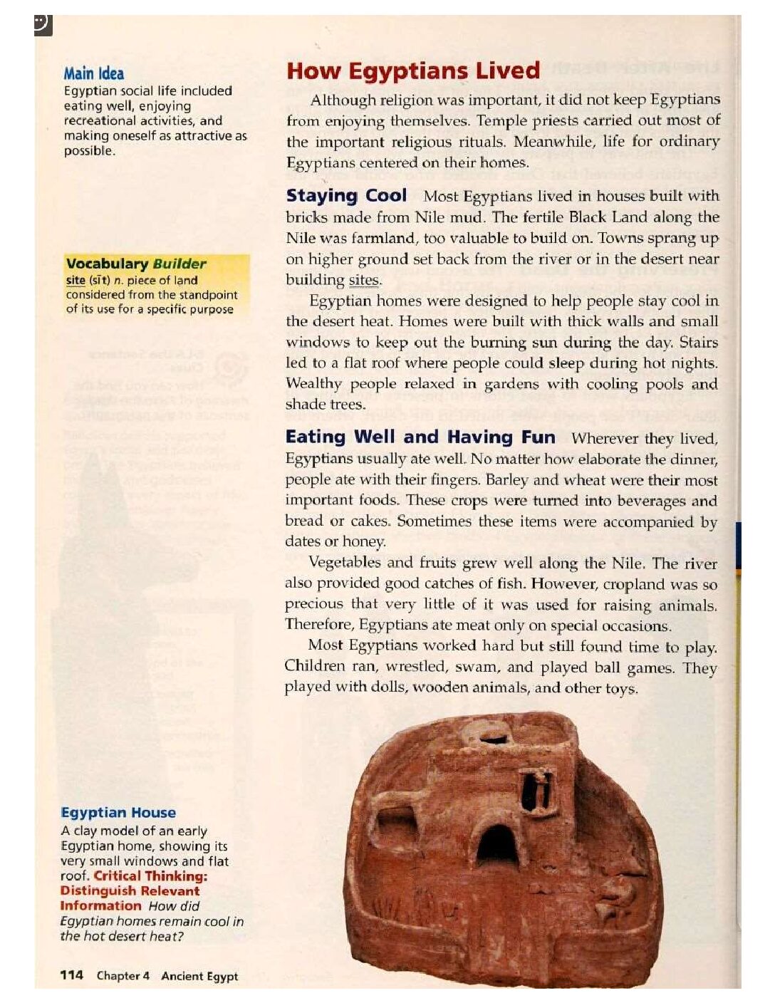 How Egyptians Lived