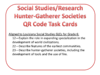 Huntergatherersocietiesmultiplechoiceqrcodetaskcardsselfchecking