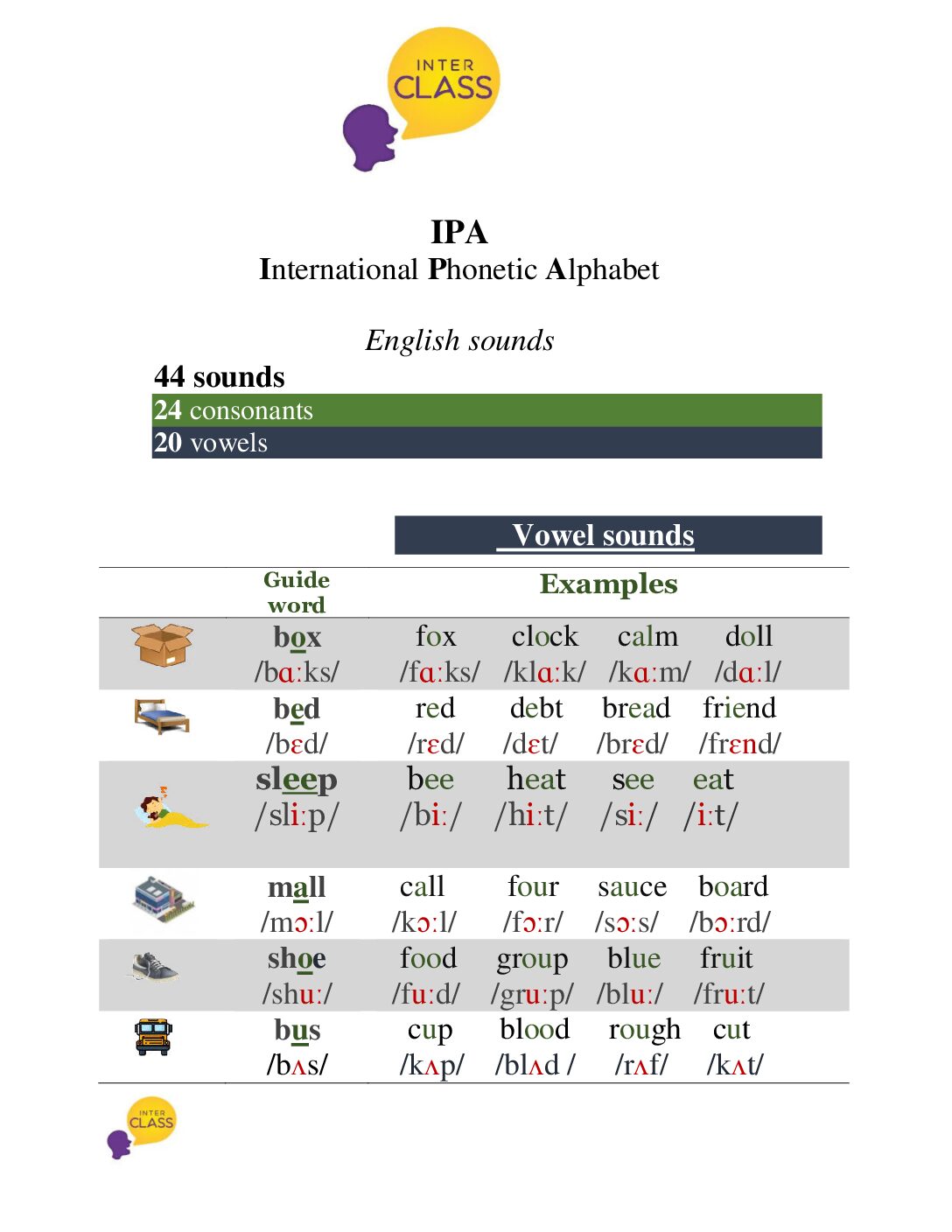 Ipa International Phonetic Alphabet English Sounds