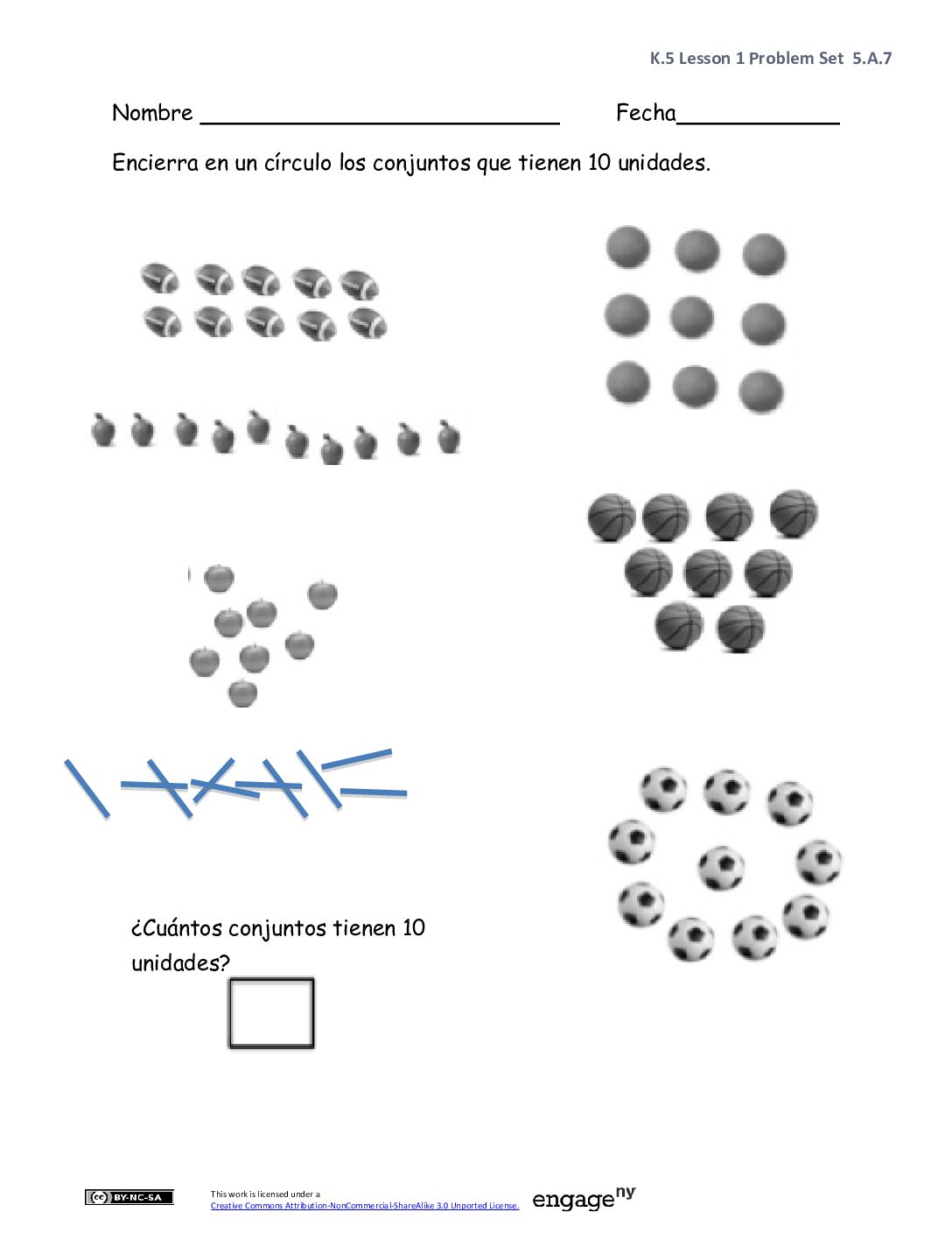 K 5 Problemsets Sp