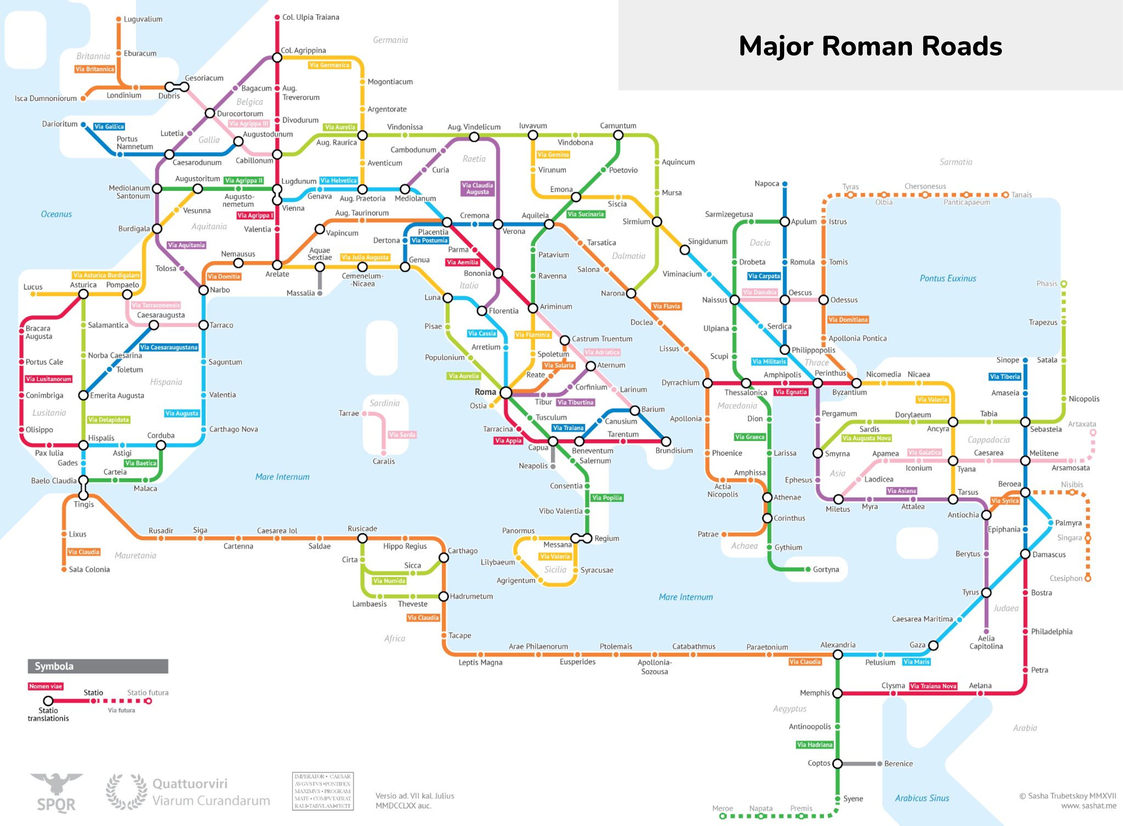 Major Roman Roads