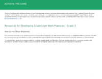 Math Fluency Resources Grade 3