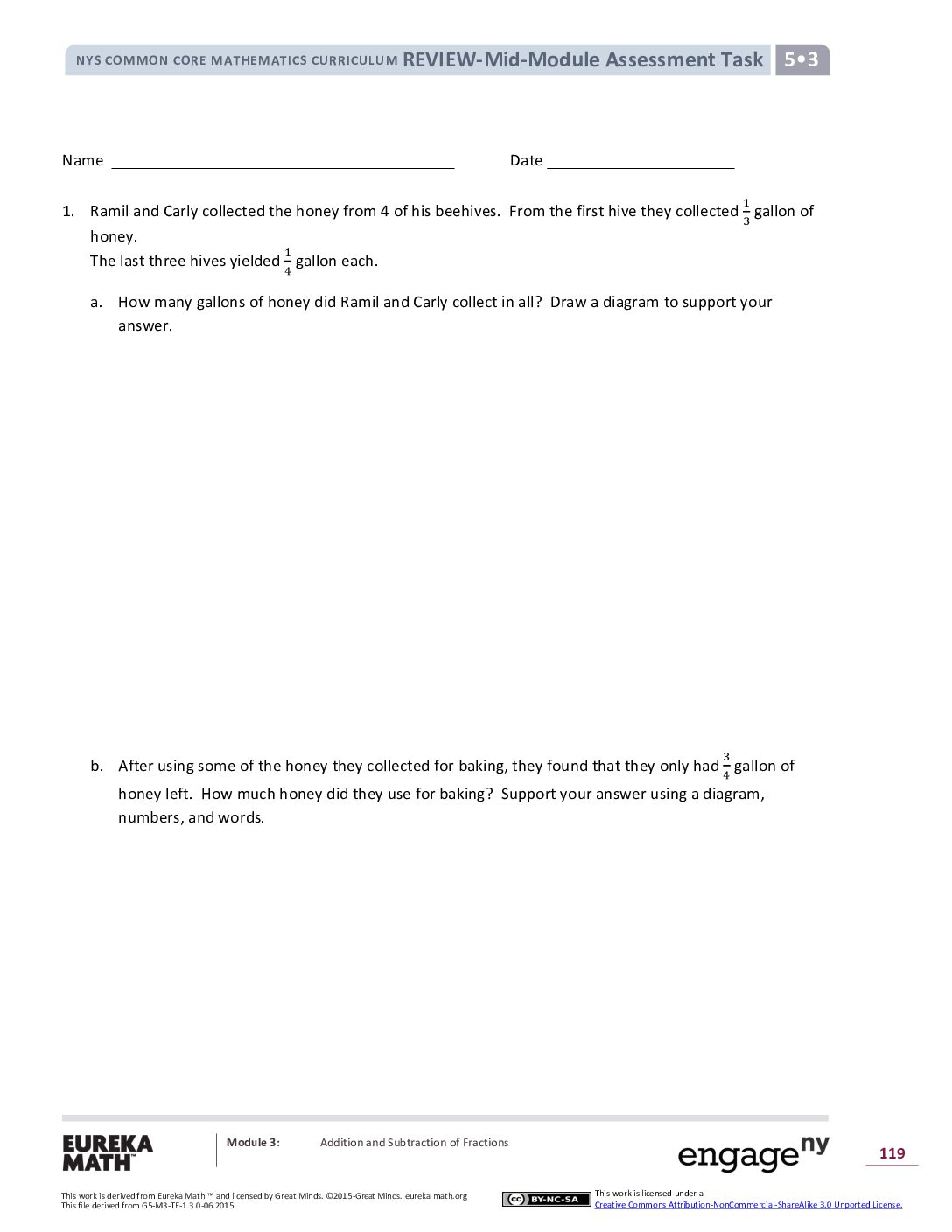 Math G5 M3 Mid Module Revıew Assessment