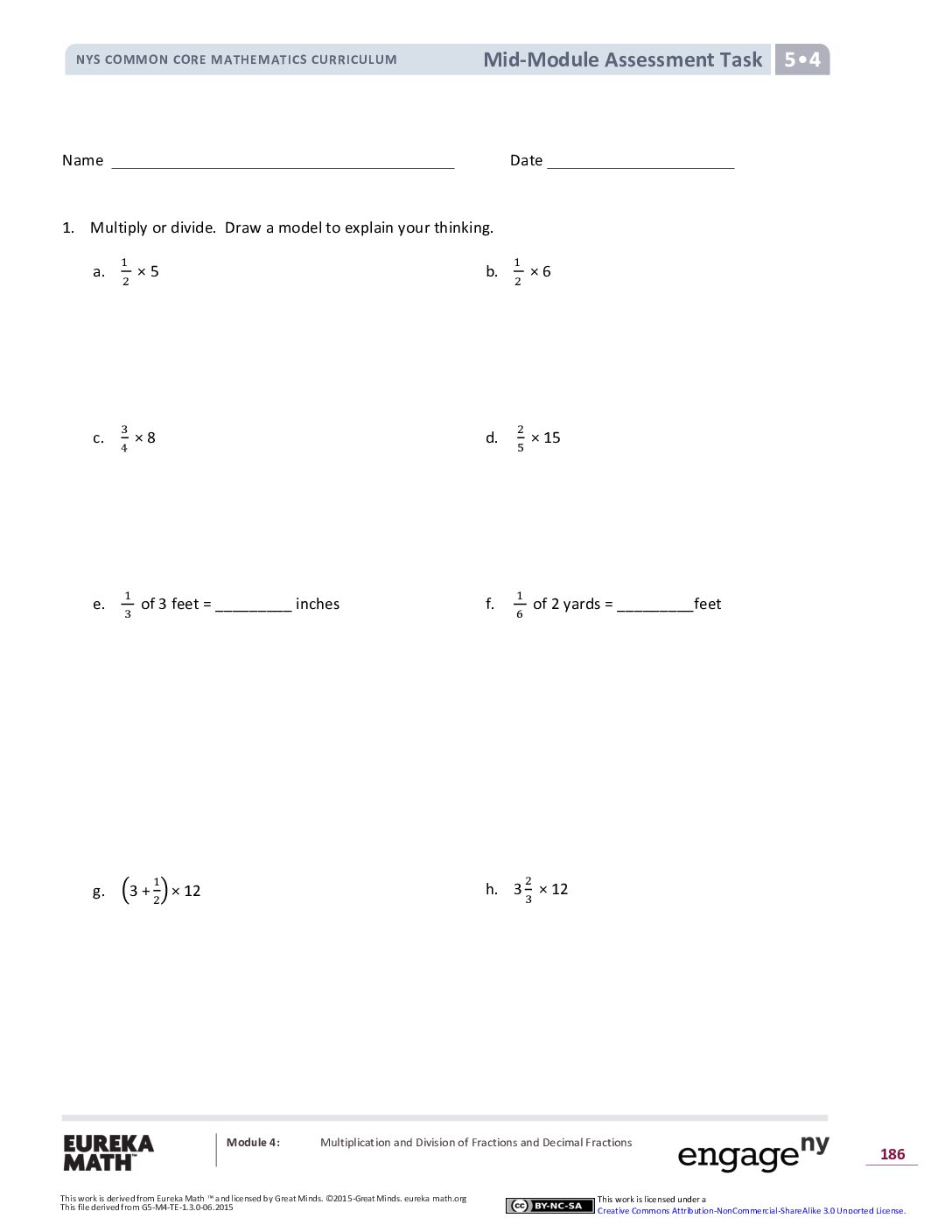 Math G5 M4 Mid Module Assessment