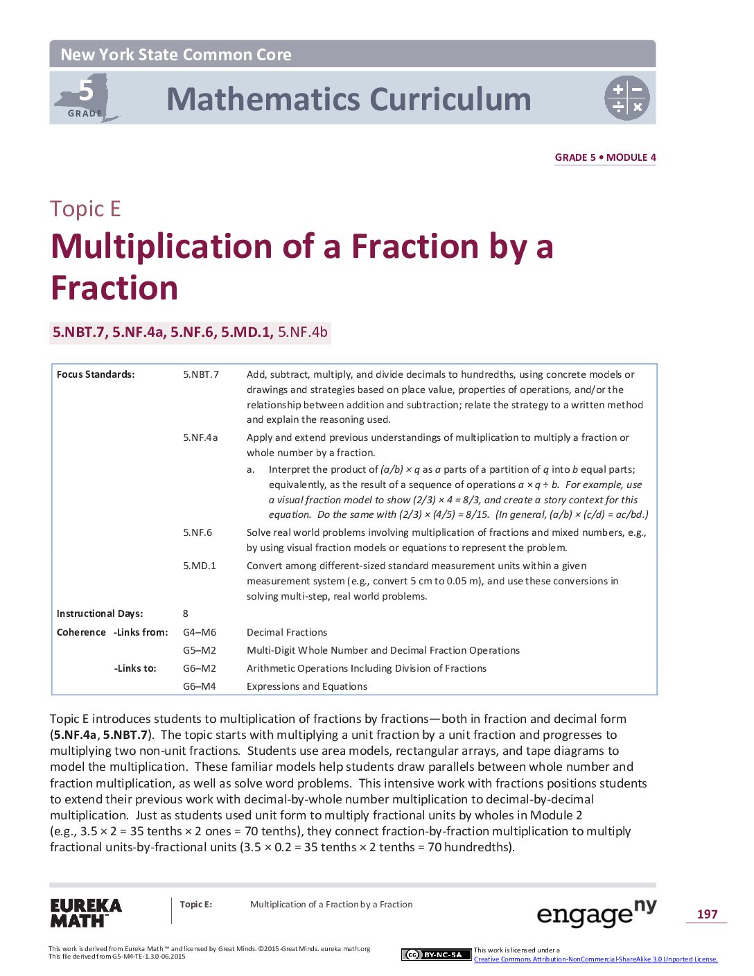 Math G5 M4 Topic E Overview