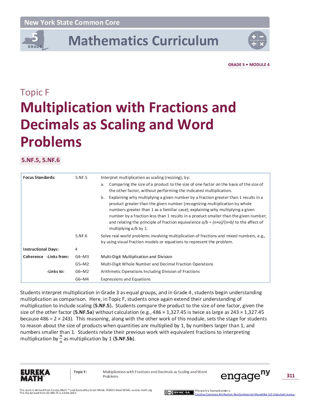 Math G5 M4 Topic F Overview