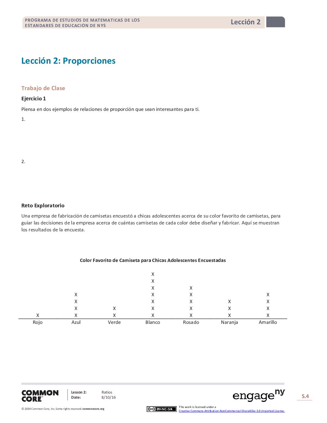 Math G6 M1 Topic A Lesson 2 Student Spanish