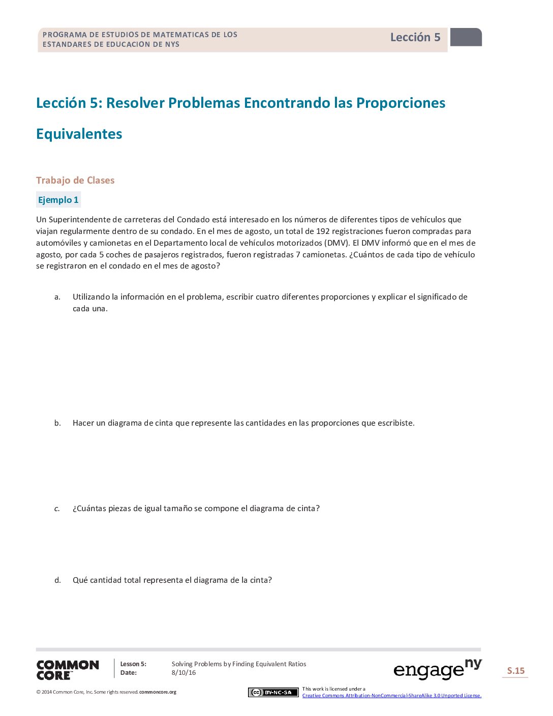 Math G6 M1 Topic A Lesson 5 Student Spanish