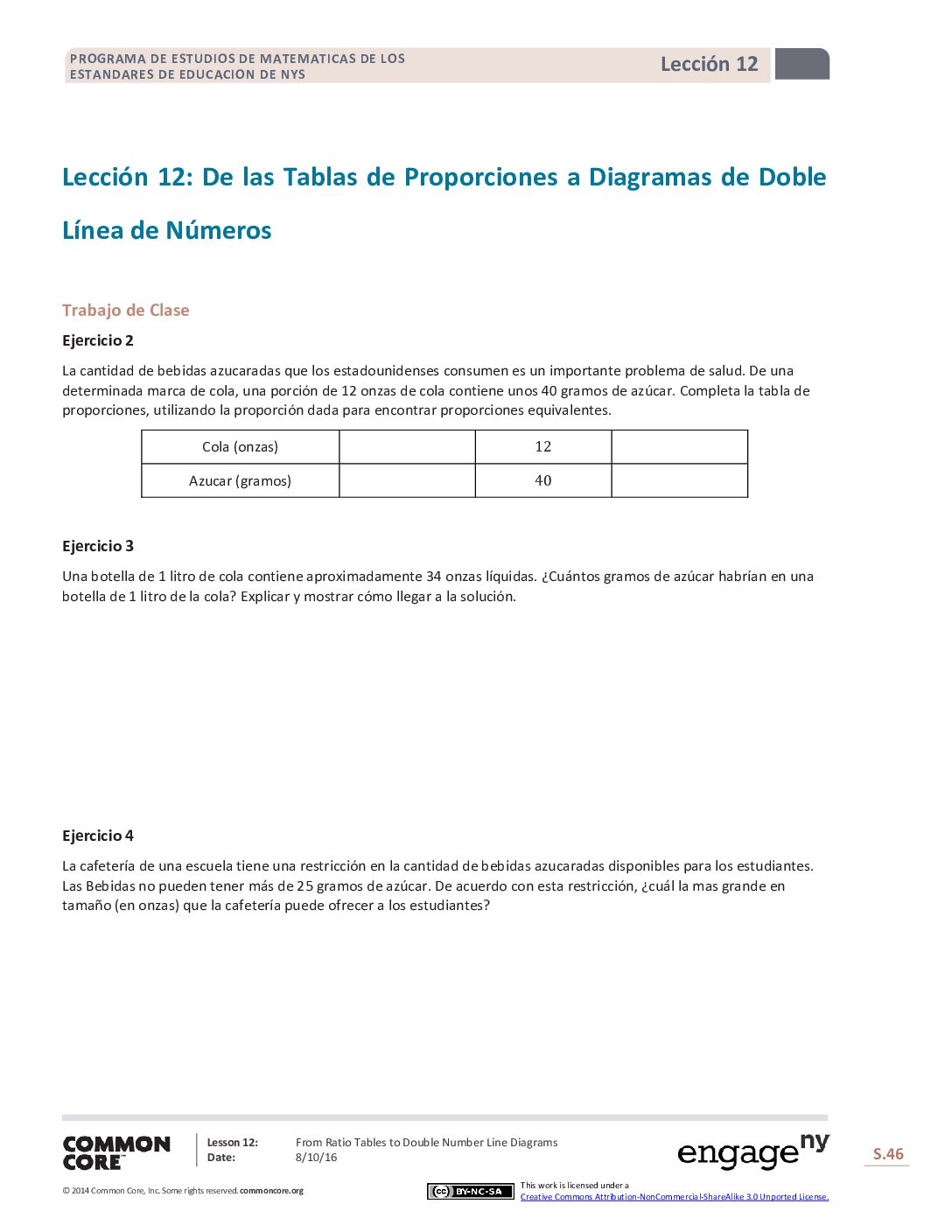 Math G6 M1 Topic B Lesson 12 Student Spanish