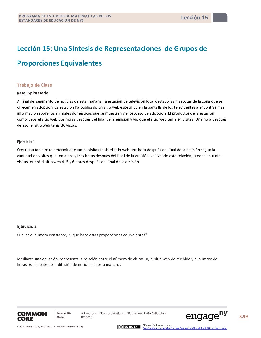 Math G6 M1 Topic B Lesson 15 Student Spanish