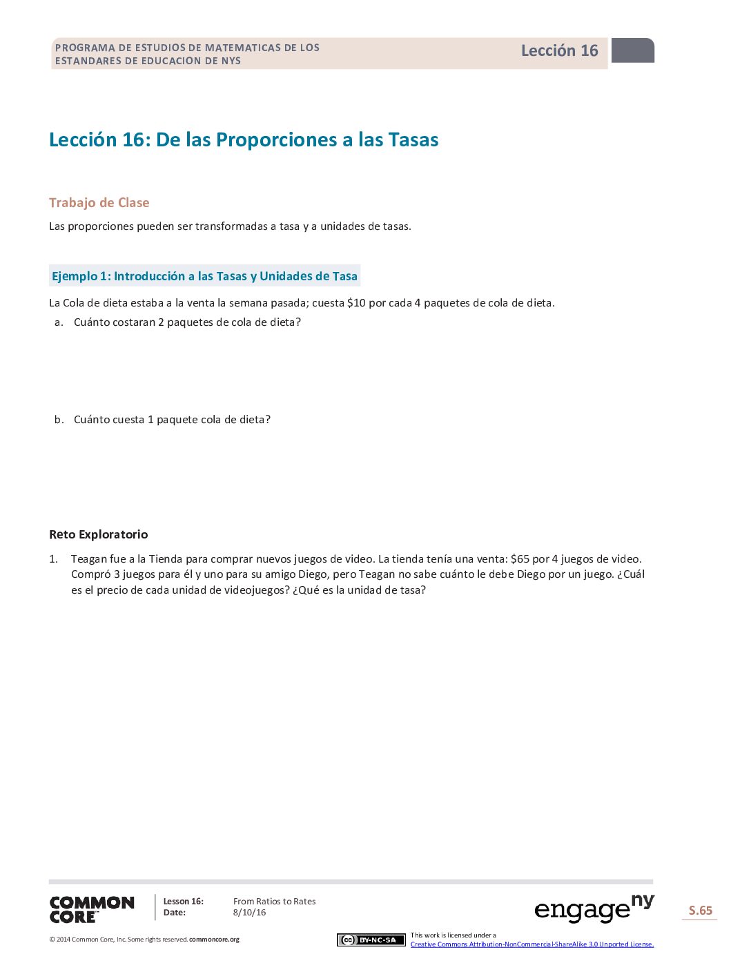 Math G6 M1 Topic C Lesson 16 Student Spanish