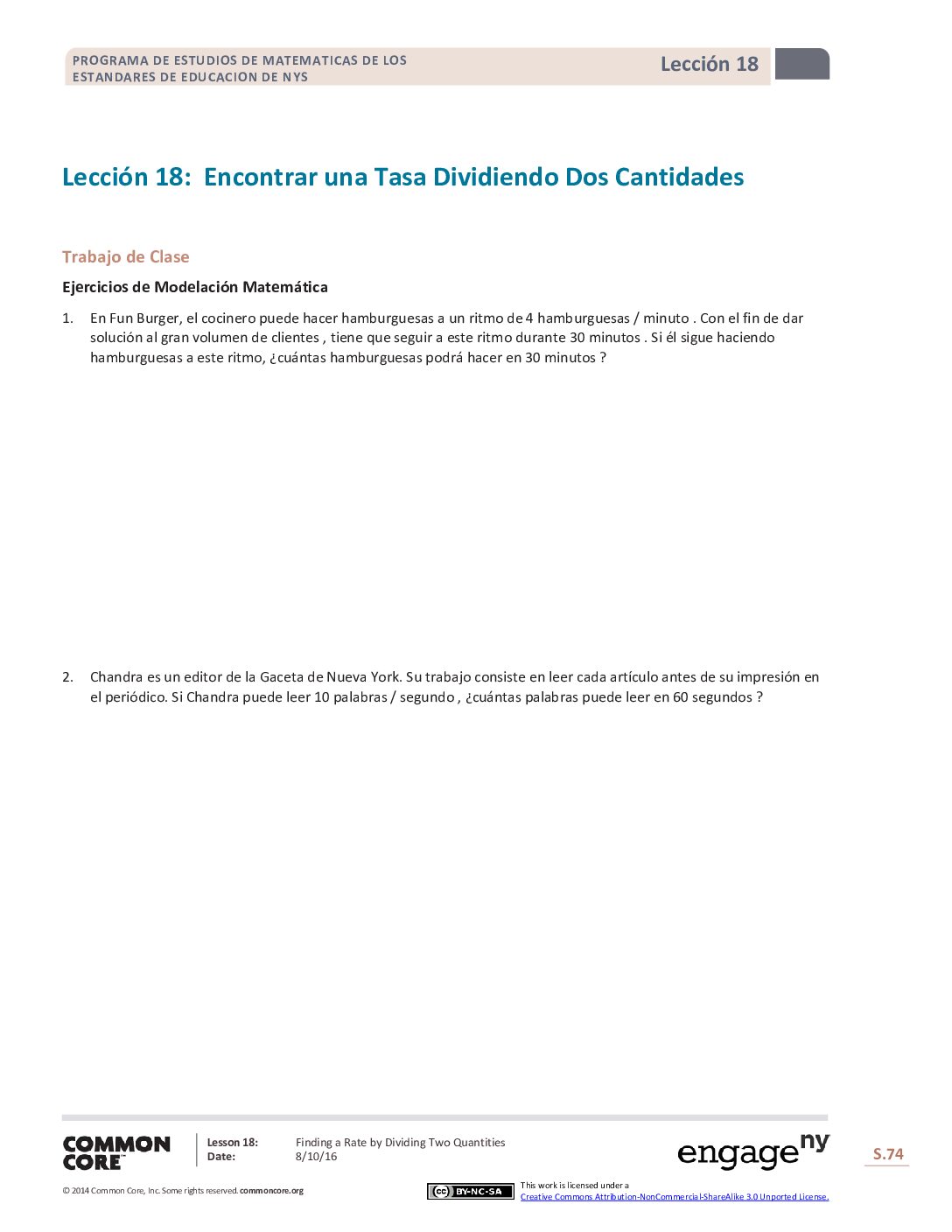Math G6 M1 Topic C Lesson 18 Student Spanish