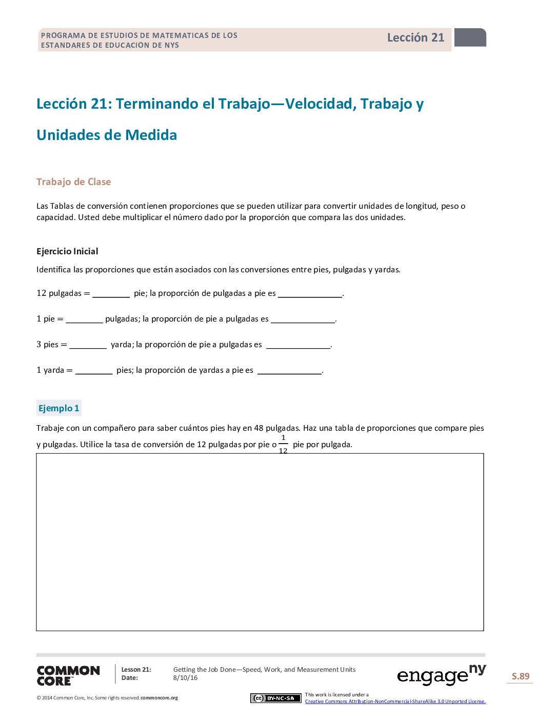 Math G6 M1 Topic C Lesson 21 Student Spanish