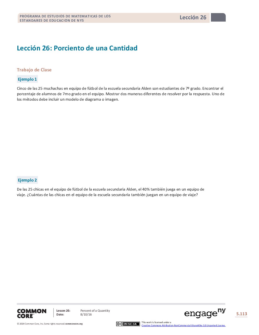 Math G6 M1 Topic D Lesson 26 Student Spanish