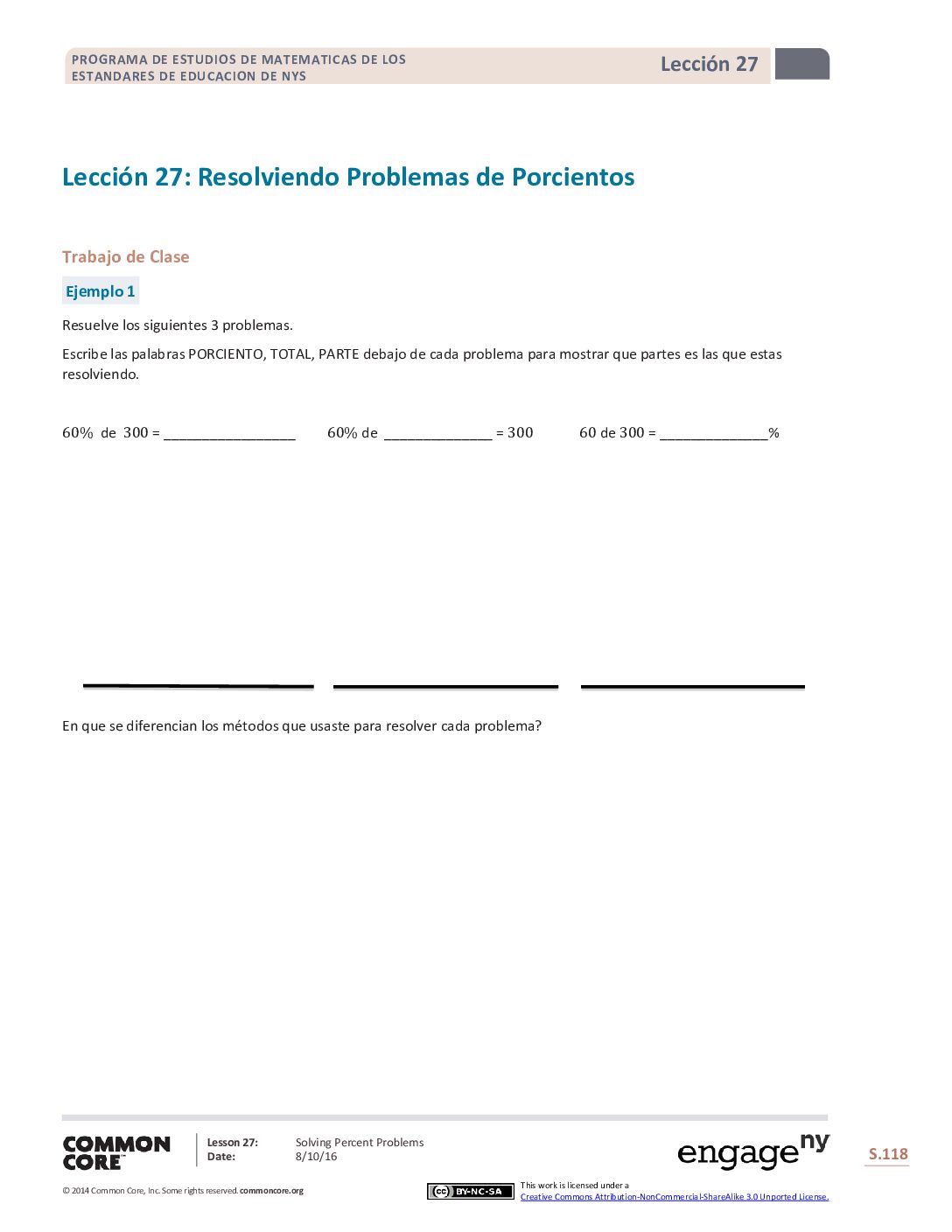 Math G6 M1 Topic D Lesson 27 Student Spanish