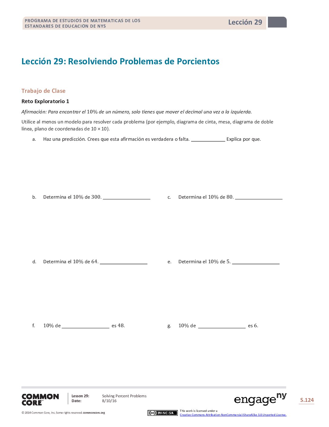 Math G6 M1 Topic D Lesson 29 Student Spanish