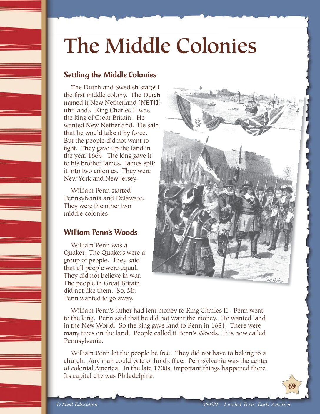 Middle Colonies Reading