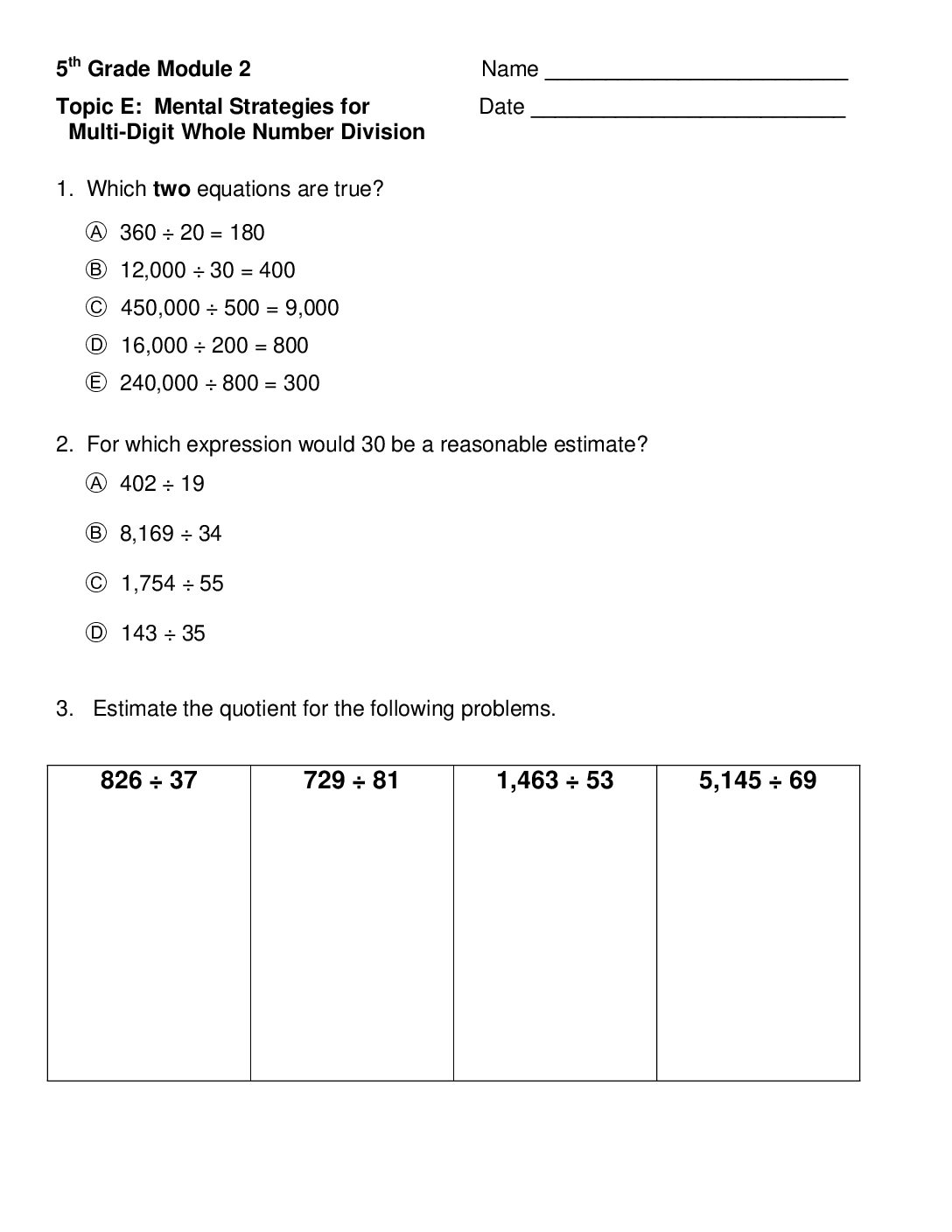 Mod 2 Topic E