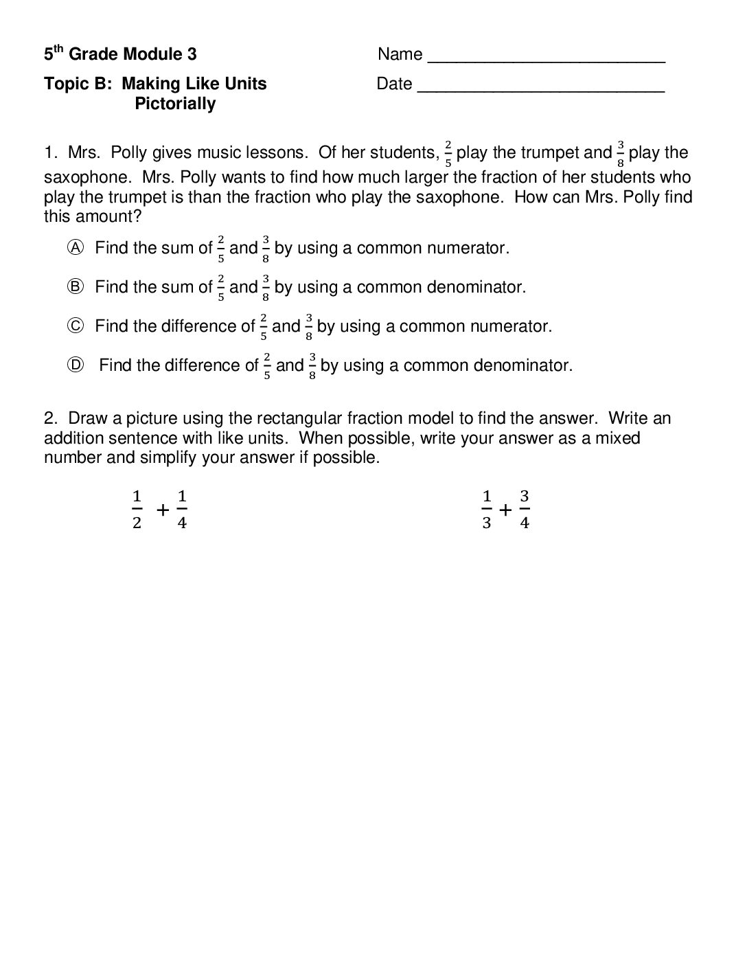 Mod 3 Topic B Quiz