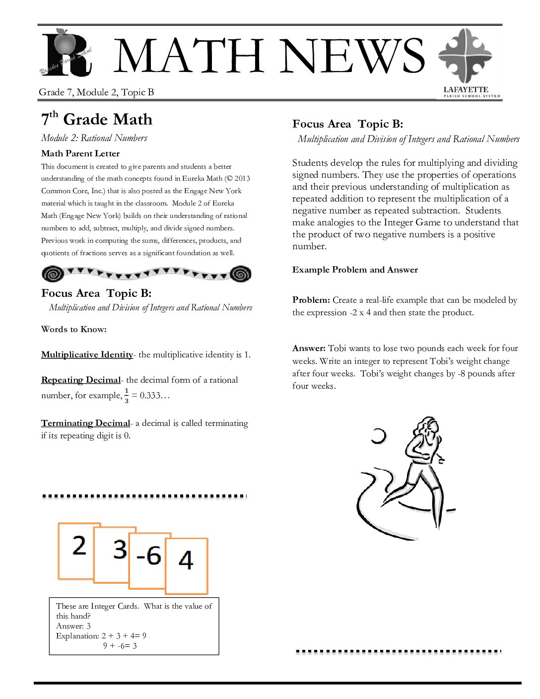 Newsletters Grade 7 Math Mod 2 Topic B