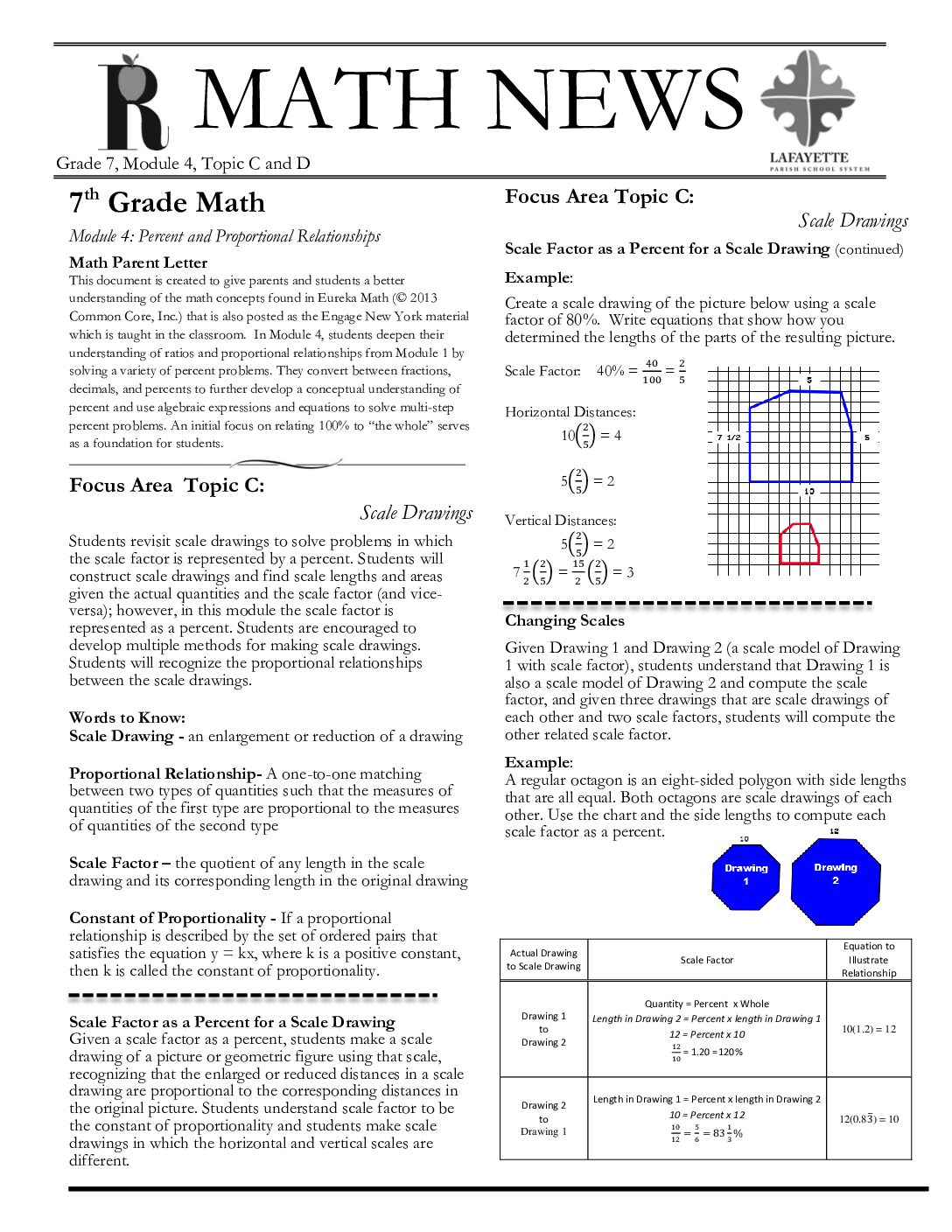 Newsletters Grade 7 Module 4 Topic C And D