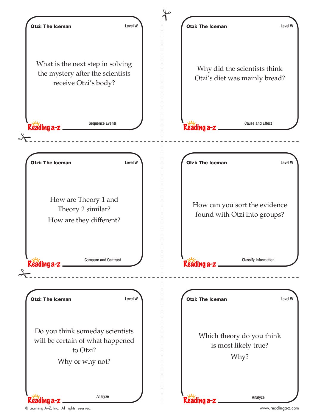 Otzi The Ice Man Discussion Cards