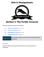 Period 1 Completed Notes Unit 2 Section 1 The Fertile Crescent