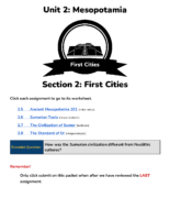 Period 1 Unit 2 Section 2 First Cities