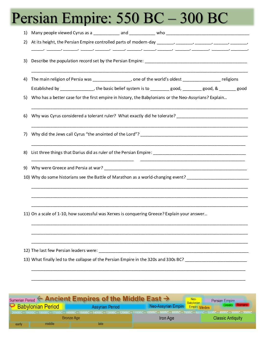 Persian Empire Guided Notes