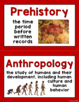 Prehistory Word Wall Color