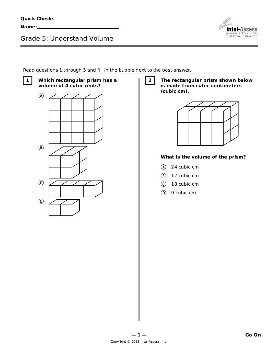 Qce45077 Grade 5 Understand Volume
