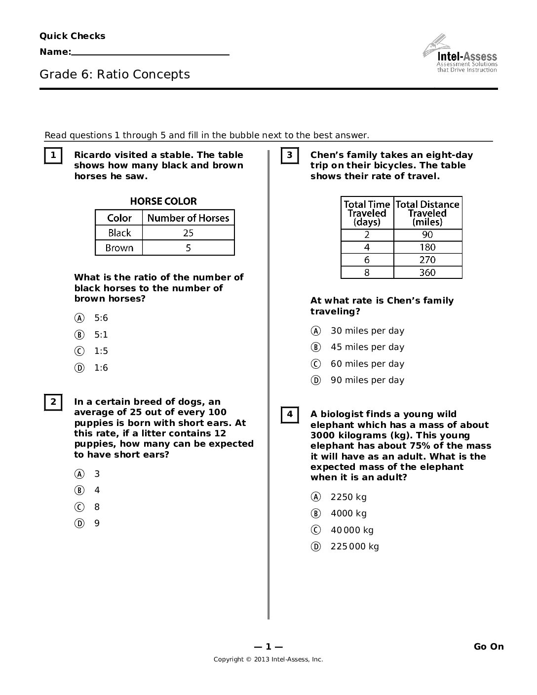 Qce45865 Grade 6 Ratio Concepts